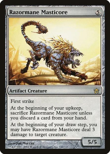 Razormane Masticore, Magic card 5DN 146 — Fifth Dawn set
