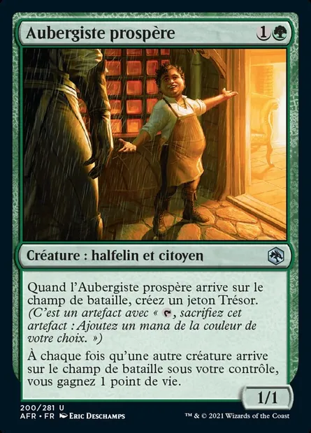 Aubergiste prospère, carte Magic AFR 200 — extension Forgotten Realms: Aventures dans les Royaumes Oubliés