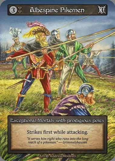 Albespine Pikemen, Sorcery card ALP 014 — Alpha set