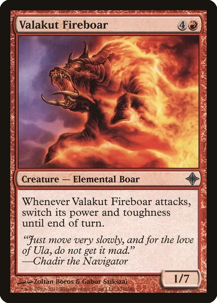 Valakut Fireboar, Magic card ROE 170 — Rise of the Eldrazi set