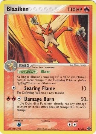Blaziken, Pokémon card TDX 001-2 — Theme Deck & Blisters Exclusives set