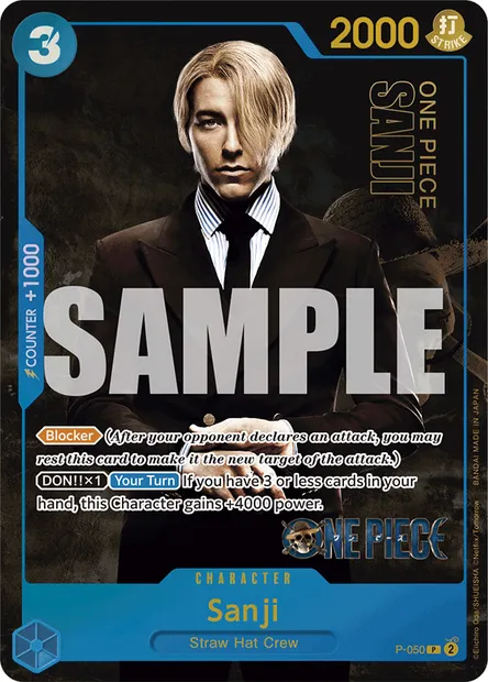 Sanji, carte One Piece P-050 — extension Carte promo
