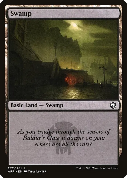 Swamp, Magic card AFR 272 — Adventures in the Forgotten Realms set