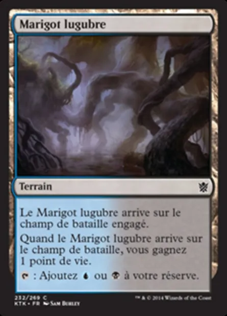 Marigot lugubre, carte Magic KTK 232 — extension Les Khans de Tarkir