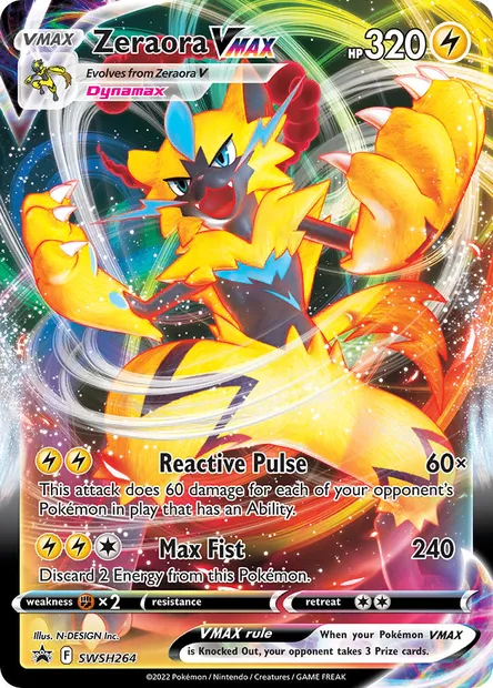 Zeraora VMAX, Pokémon card SWSH 264 — SWSH Black Star Promos set