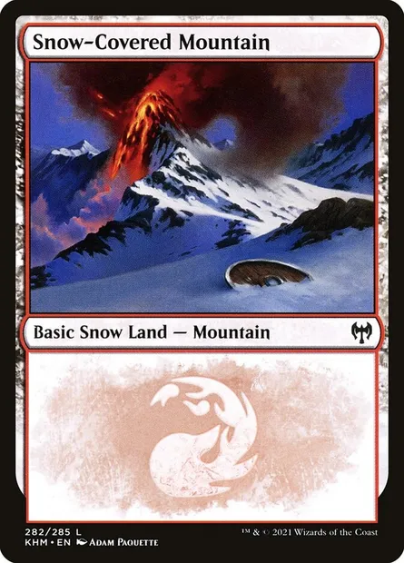 Snow-Covered Mountain, Magic card KHM 282 — Kaldheim set