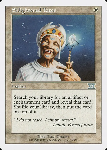 Enlightened Tutor, Magic card 6ED 19 — Classic Sixth Edition set