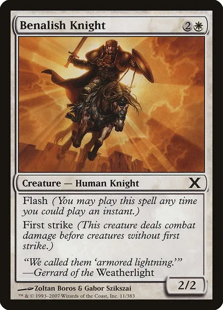 Benalish Knight, Magic card 10E 11 — Tenth Edition set