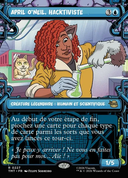 April O'Neil, hacktiviste, carte Magic TMT 227 — extension Teenage Mutant Ninja Turtles
