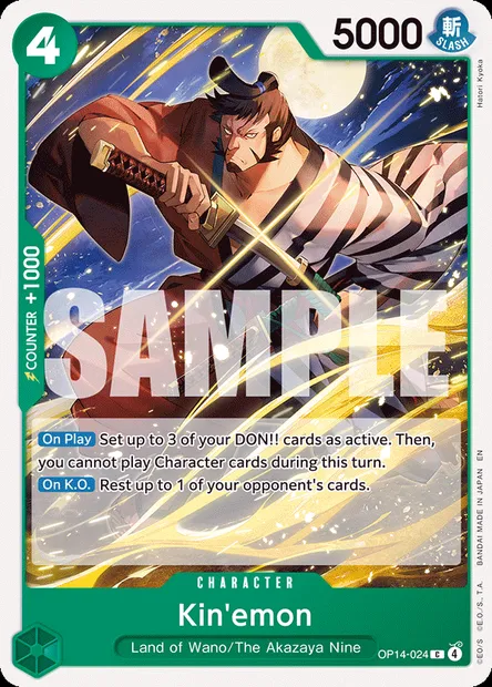 Kin'emon, One Piece card OP14-024 — THE AZURE SEA’S SEVEN set
