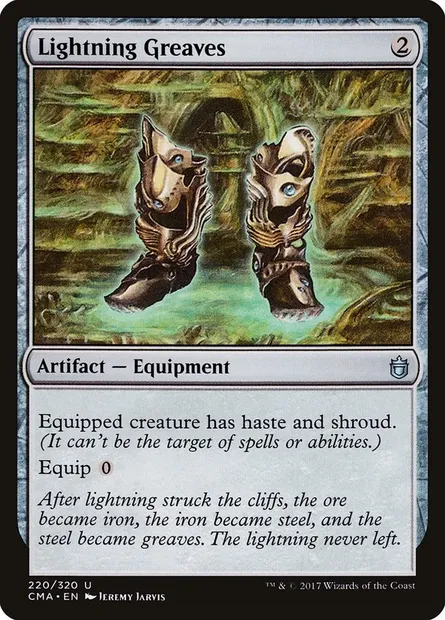 Lightning Greaves, Magic card CMA 220 — Commander Anthology set