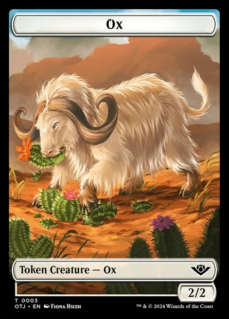 Ox, carte Magic TOTJ 3 — extension Outlaws of Thunder Junction Tokens
