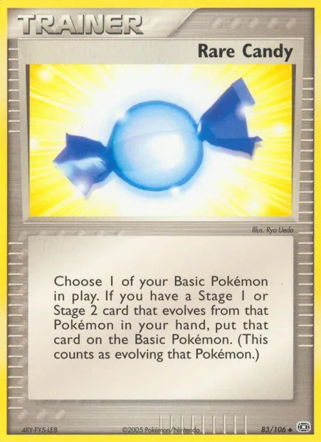 Rare Candy, Pokémon card EM 83 — Emerald set