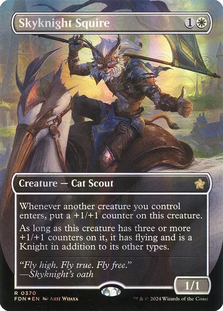 Skyknight Squire, Magic card FDN 370 — Foundations set