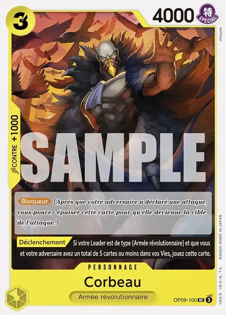Corbeau, carte One Piece OP09-100 — extension LES NOUVEAUX EMPEREURS
