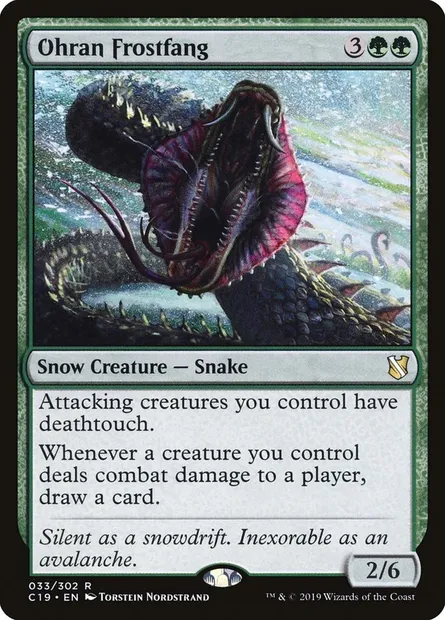 Ohran Frostfang, Magic card C19 33 — Commander 2019 set