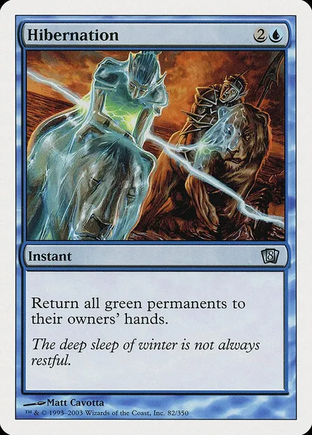 Hibernation, carte Magic 8ED 82 — extension Huitième Edition