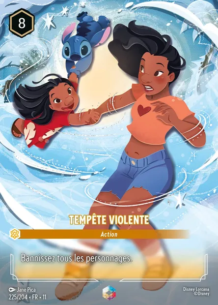 Tempête violente, carte Disney Lorcana CH11-225 — extension Givresort