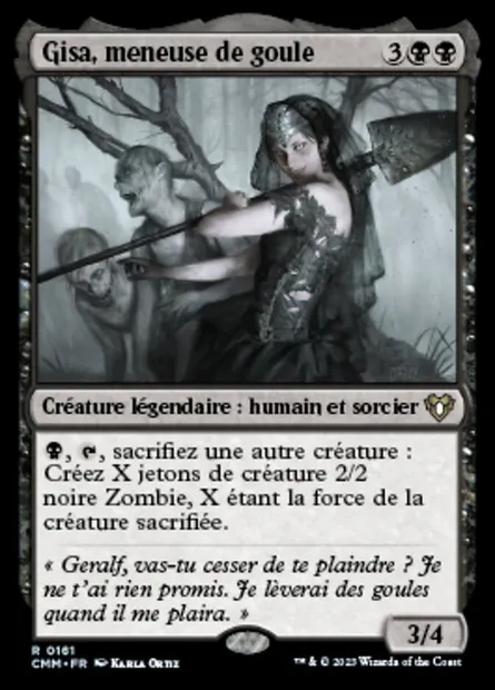 Gisa, meneuse de goule, carte Magic CMM 161 — extension Commander Masters