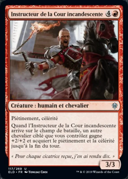 Instructeur de la Cour incandescente, carte Magic ELD 117 — extension Throne of Eldraine