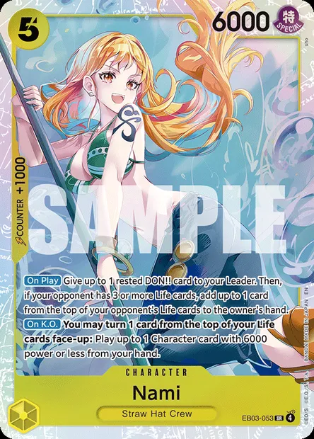 Nami, One Piece card EB03-053 — ONE PIECE HEROINES EDITION set