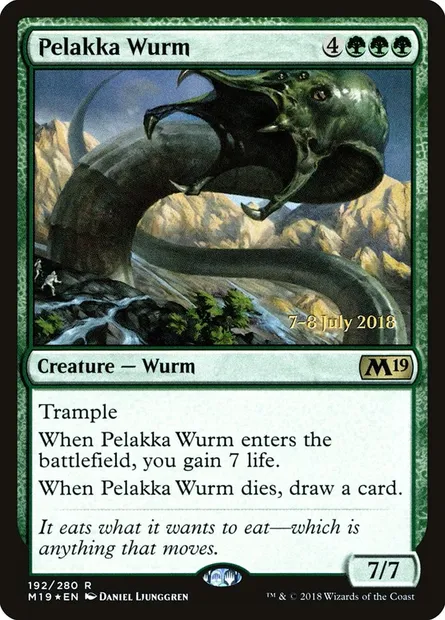 Pelakka Wurm, Magic card PM19 192s — Core Set 2019 Promos set
