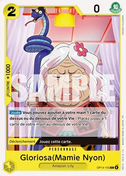 Gloriosa(Mamie Nyon), carte One Piece OP14-103 — extension LES SEPT DE LA MER D'AZUR
