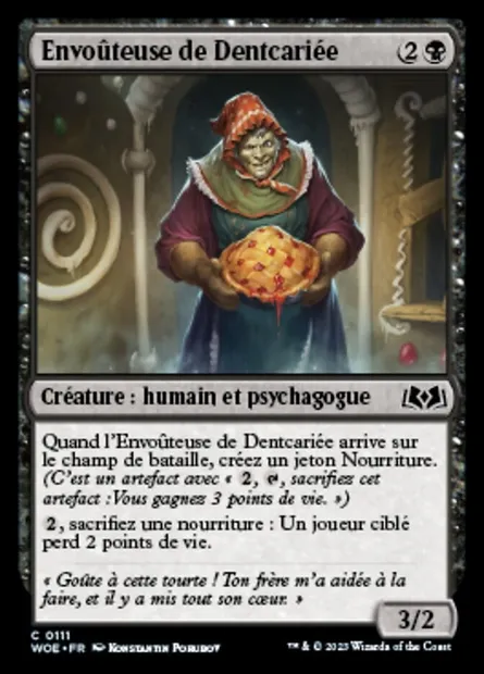 Envoûteuse de Dentcariée, carte Magic WOE 111 — extension Wilds of Eldraine