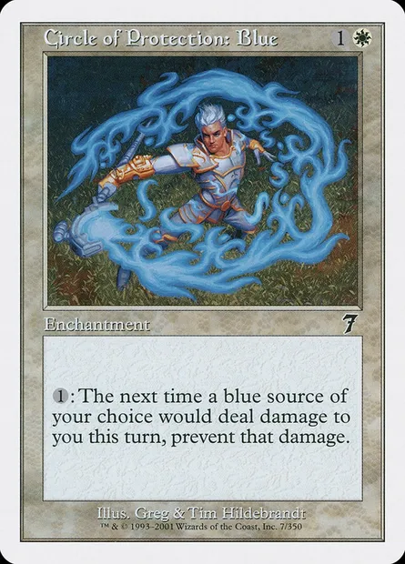 Circle of Protection: Blue, Magic card 7ED 7 — Seventh Edition set