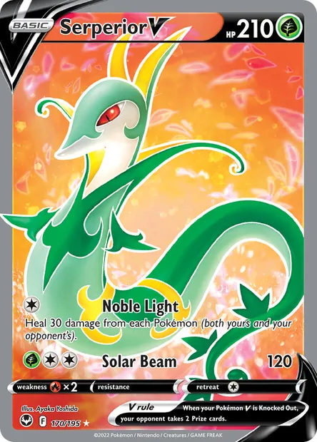 Serperior V, Pokémon card SIT 170 — Silver Tempest set