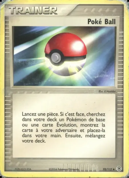 Poké Ball, carte Pokémon RG 95 — extension EX Rouge Feu & Vert Feuille