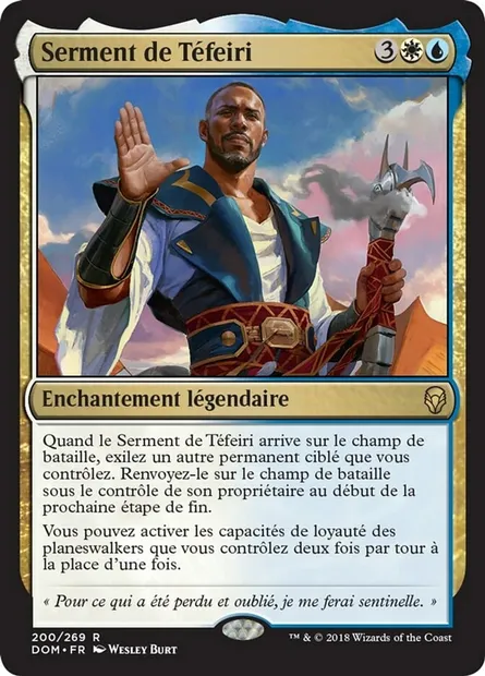 Serment de Téfeiri, carte Magic DOM 200 — extension Dominaria