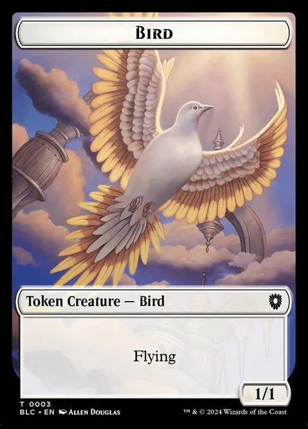Bird, Magic card TBLC 3 — Bloomburrow Commander Tokens set