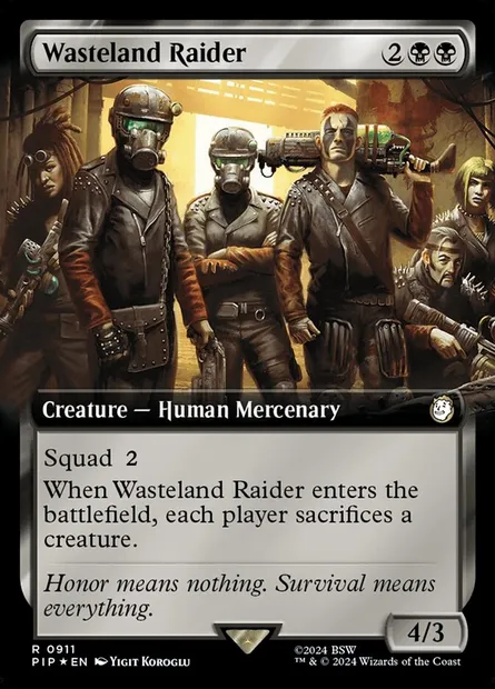 Wasteland Raider, Magic card PIP 911 — Fallout set