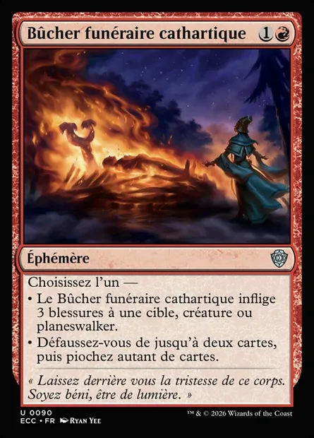Bûcher funéraire cathartique, carte Magic ECC 90 — extension Lorwyn Eclipsed Commander