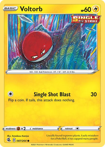 Voltorb, Pokémon card FST 87 — Fusion Strike set