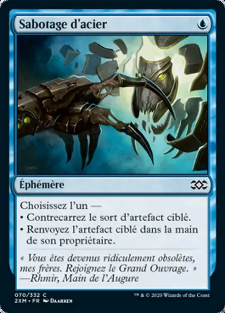 Sabotage d'acier, carte Magic 2XM 70 — extension Double Masters
