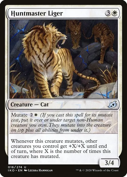 Huntmaster Liger, Magic card IKO 16 — Ikoria: Lair of Behemoths set