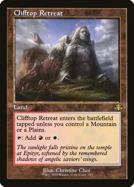 Clifftop Retreat, Magic card DMR 393 — Dominaria Remastered set