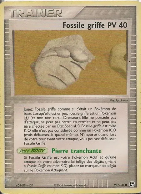 Fossile griffe, carte Pokémon SS 90 — extension EX Tempête de sable