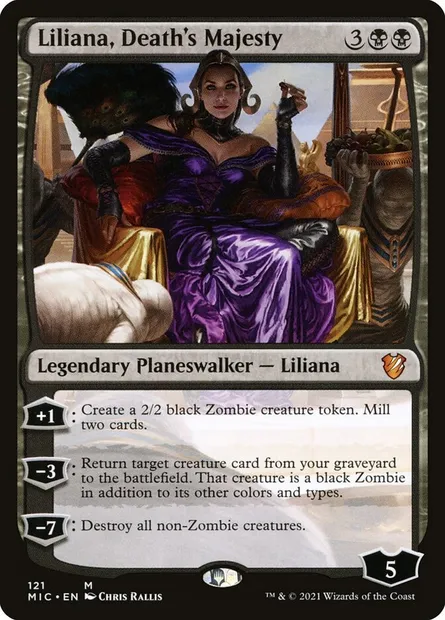 Liliana, Death's Majesty, Magic card MIC 121 — Midnight Hunt Commander set