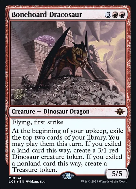 Bonehoard Dracosaur, Magic card PLCI 134s — The Lost Caverns of Ixalan Promos set