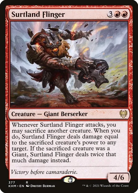 Surtland Flinger, Magic card KHM 377 — Kaldheim set