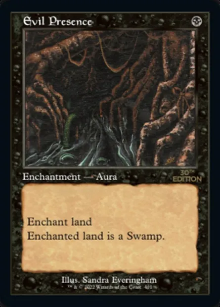 Evil Presence, Magic card 30A 401 — 30th Anniversary Edition set