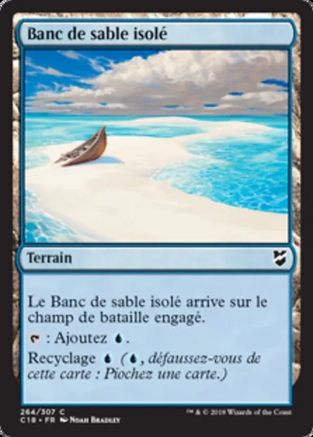 Banc de sable isolé, carte Magic C18 264 — extension Commander 2018