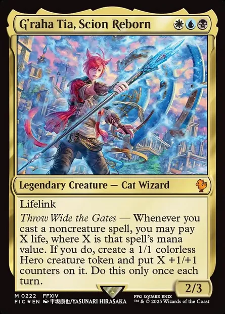 G'raha Tia, Scion Reborn, Magic card FIC 222 — Final Fantasy Commander set
