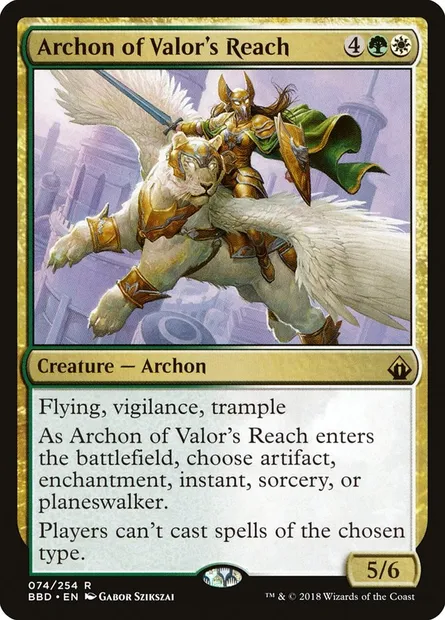 Archon of Valor's Reach, Magic card BBD 74 — Battlebond set