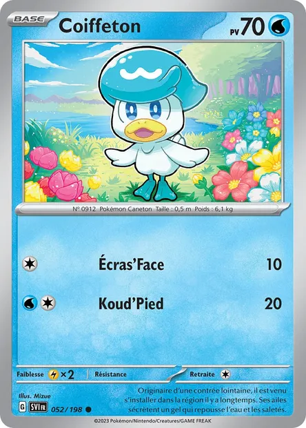 Coiffeton, carte Pokémon SVI 052 — extension Écarlate et Violet