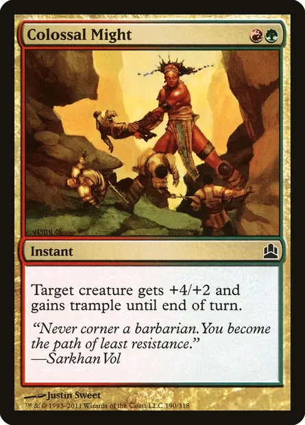 Colossal Might, Magic card CMD 190 — Commander 2011 set