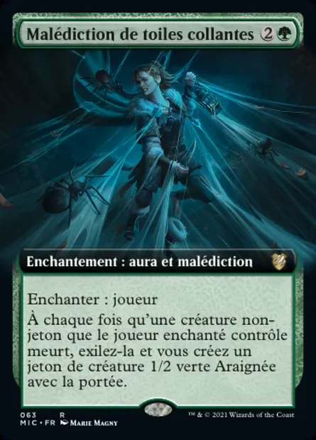 Malédiction de toiles collantes, carte Magic MIC 63 — extension Midnight Hunt Commander